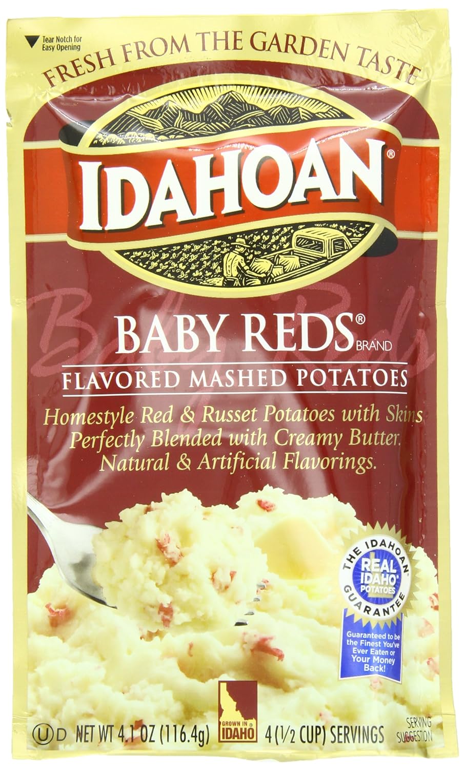Idahoan Mashed Potatoes, Baby Reds, 4.1 Ounce (Pack of 10
