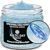 BALTIC DAY - Sparkle Mica Powder [ Diamond Blue Moonlight ] - Blue Glitter Mica Powder - Resin Glitter for Epoxy Resin - Diamond Dust for Crafts