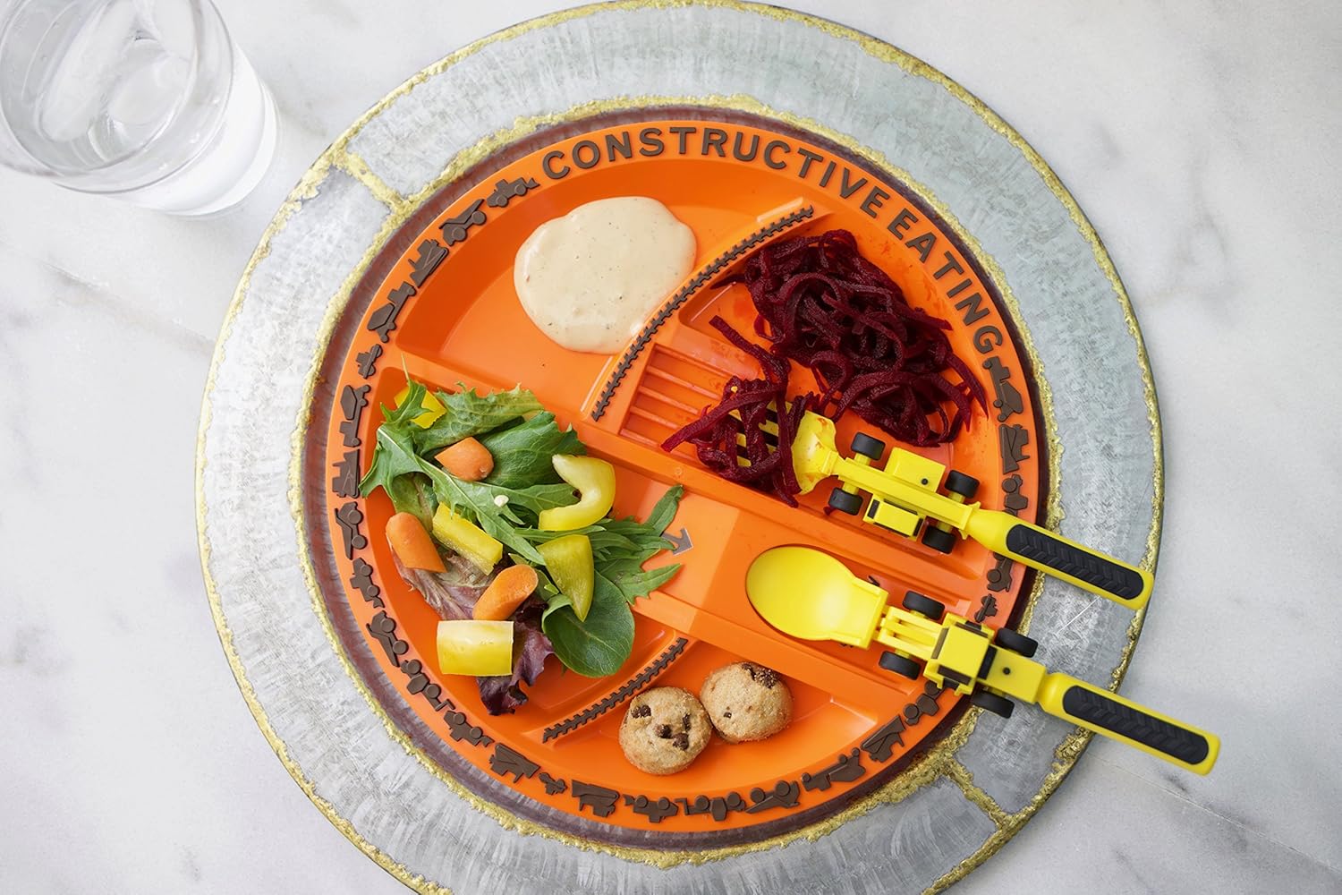 Construction Utensil Set with Construction Plate NA Constructive Eating