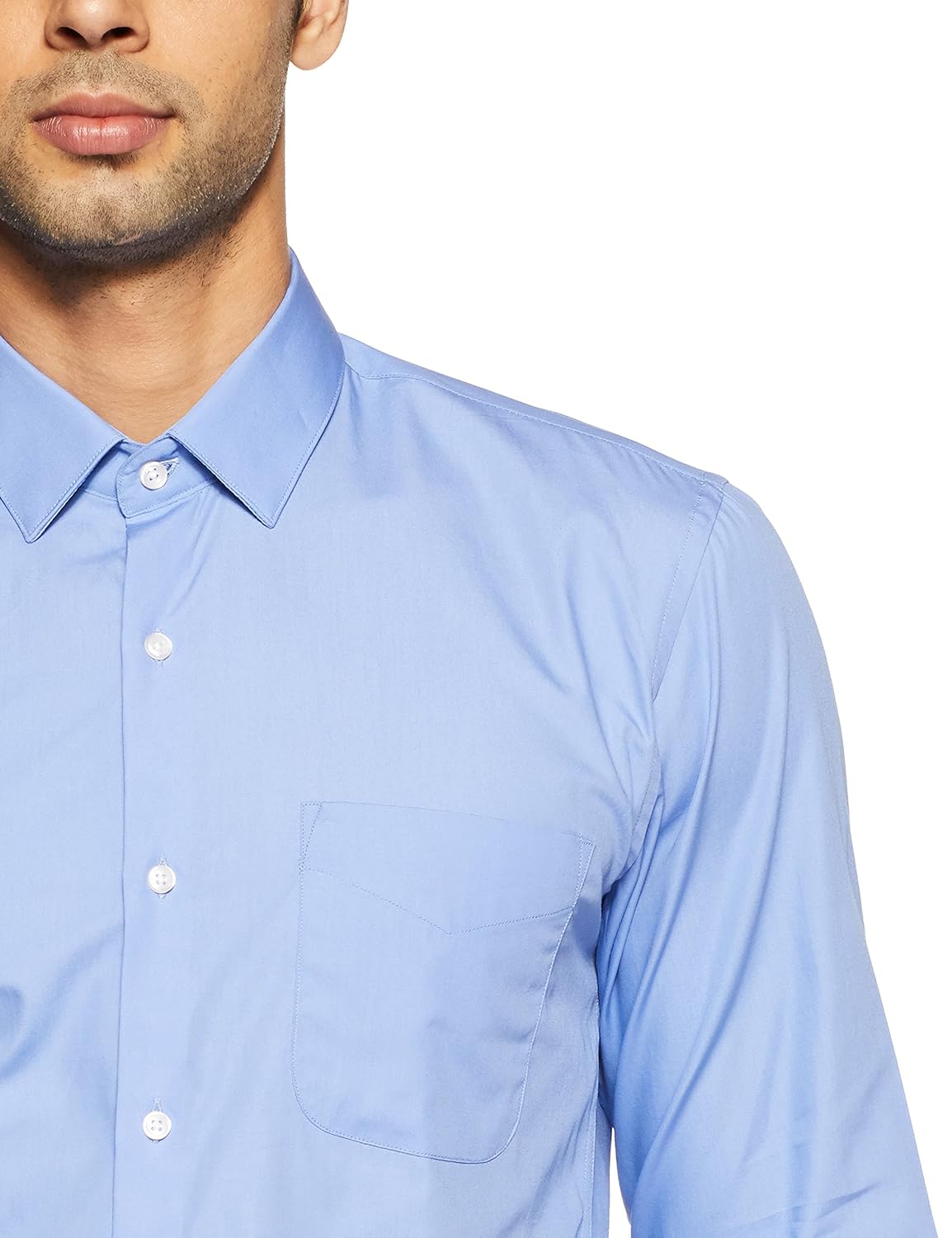 peter england men's solid slim fit formal shirt