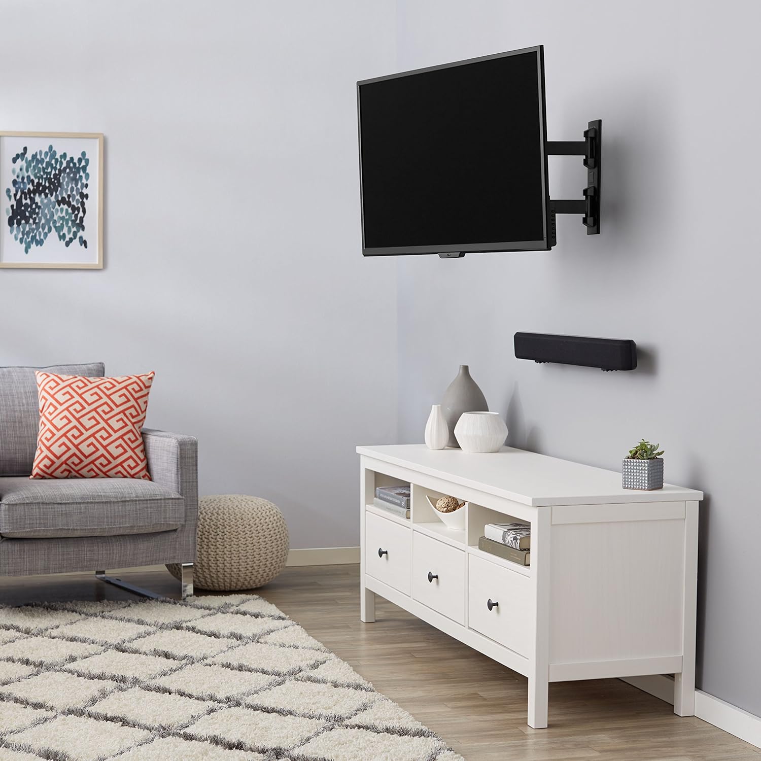 Basics Heavy-Duty, Full Motion Articulating TV Wall Mount for 22-inch to 55-inch LED, LCD, Flat Screen TVs: Electronics