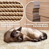 Yaheetech 138.5cm Cat Tree with Condos Sisal Posts Beige view 7