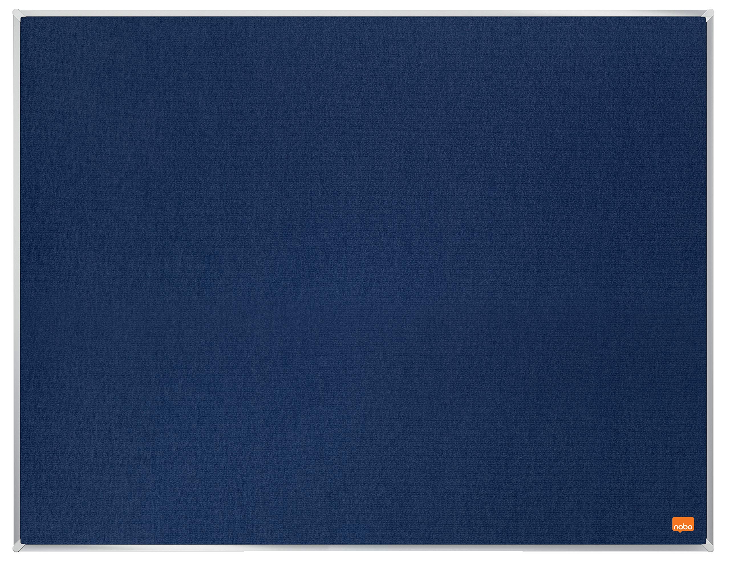 Nobo Felt Noticeboard, 600 x 450 mm, Slim Trim Frame, InvisaMount Mounting System, Impression Pro, Blue, 1915225