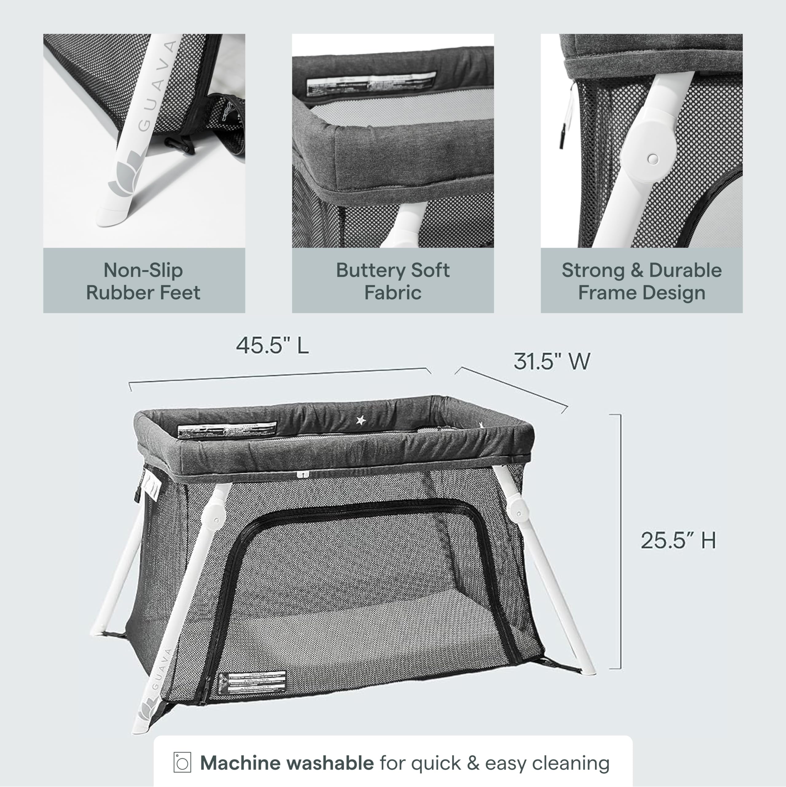 Mua Guava Lotus Travel Crib with Lightweight Backpack Design