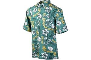 Wes and Willy Mens College Hawaiian Short Sleeve Button Down Shirt Vintage Floral