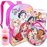Disney Princess Backpack 6 Pc Activity Bundle with 16" Backpack, Lunch Bag, Water Bottle, and More | Disney Princess School Supplies