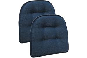 Klear Vu Omega Non-Slip Universal Chair Cushions for Dining Room, Kitchen and Office Use, U-Shaped Skid-Proof Seat Pad, 15x16