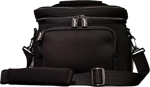 neoprene lunch bag with shoulder strap