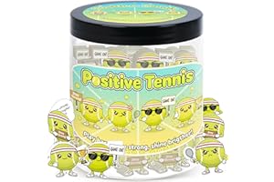 DEARMINE Positive Tennis Jar With 60 Affirmation Cards, Tennis Themed Gifts For Women - Men, Girls - Boys, Coach Gift, Tennis Decorations Party Favors, Stocking Stuffers Christmas Gifts