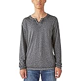 Lucky Brand Mens Venice Burnout Stripe Long Sleeve Notch Neck TeeVenice Burnout Stripe Long Sleeve Notch Neck Tee