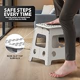 Zeno 16 Inch Step Stool Folding Stool Heavy Duty White view 7