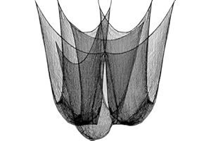 Chaoaixx 10 PCS Halloween Black Creepy Fabric Cloth 30X 72inch - Spooky Fabric Cloth for Haunted House Creepy and Spooky Halloween Decorations for Party Outdoor Or Indoor