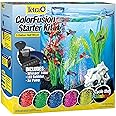 Tetra 3 Gallon Small Fish Tank, Aquarium Starter Kit, with Filter, Air pump, & Color Changing Light, Half Moon shape, for Gold Fish & Betta