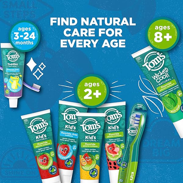 TOM’S OF MAINE NATURAL CHILDREN’S FLUORIDE TOOTHPASTE, WATERMELON, 5.1 OZ