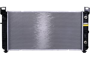 Klimoto Radiator | Fits Cadillac Escalade 02-08, ESV/EXT 05-08; Chevy Silverado 1500/2500 99-13, Suburban 1500/2500 00-14, Tahoe 00-14, Avalanche 02-13; GMC Models | 34" Core, W/TOC, W/O EOC