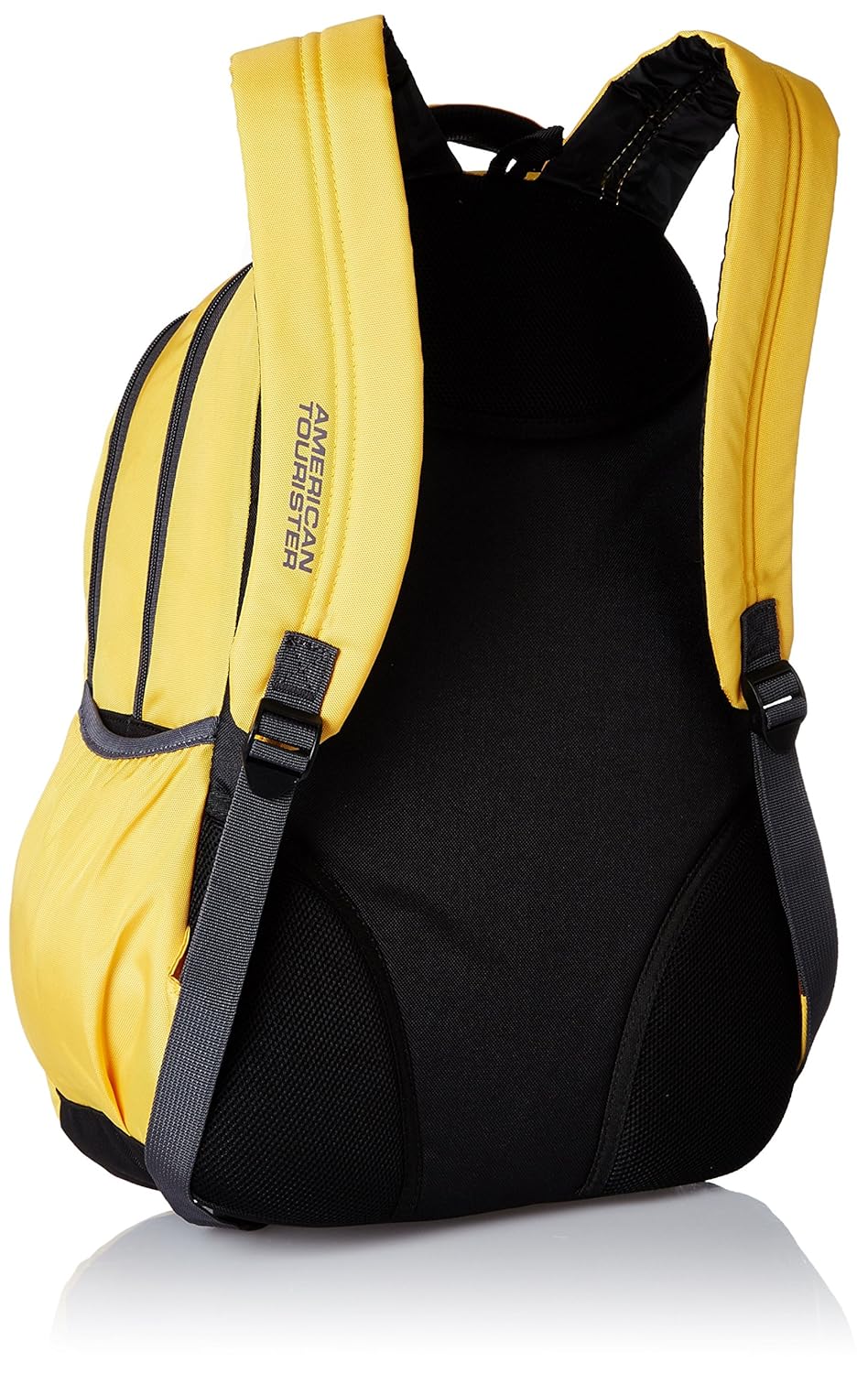 american tourister yellow luggage