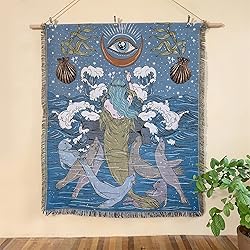 Shesyuki Boho Throw Blanket Reversible Cotton