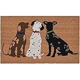 Liora Manne Natura Three Dogs Natural Outdoor Welcome Coir Door Mat, 1'5" x 2'6"