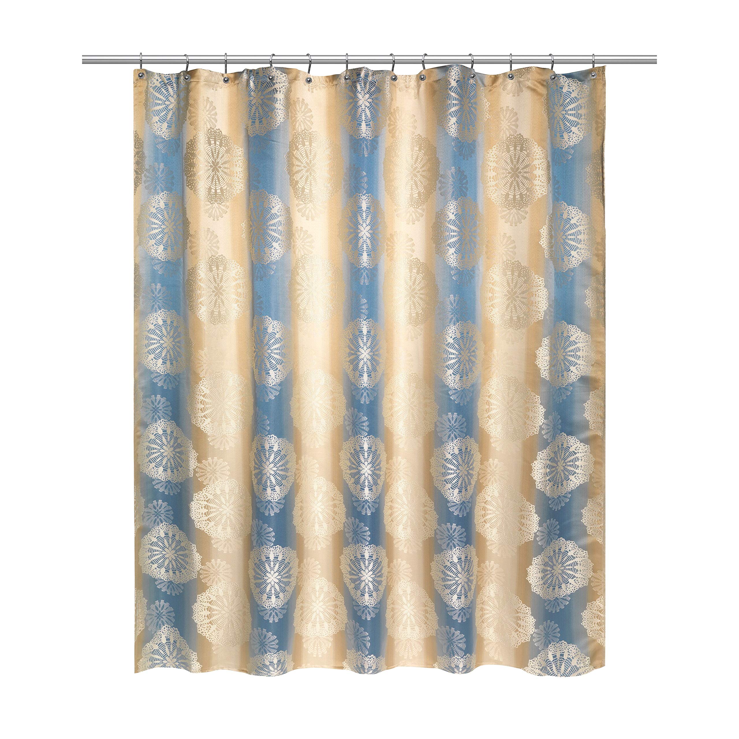 Popular Bath Fallon Shower Curtain, Blue