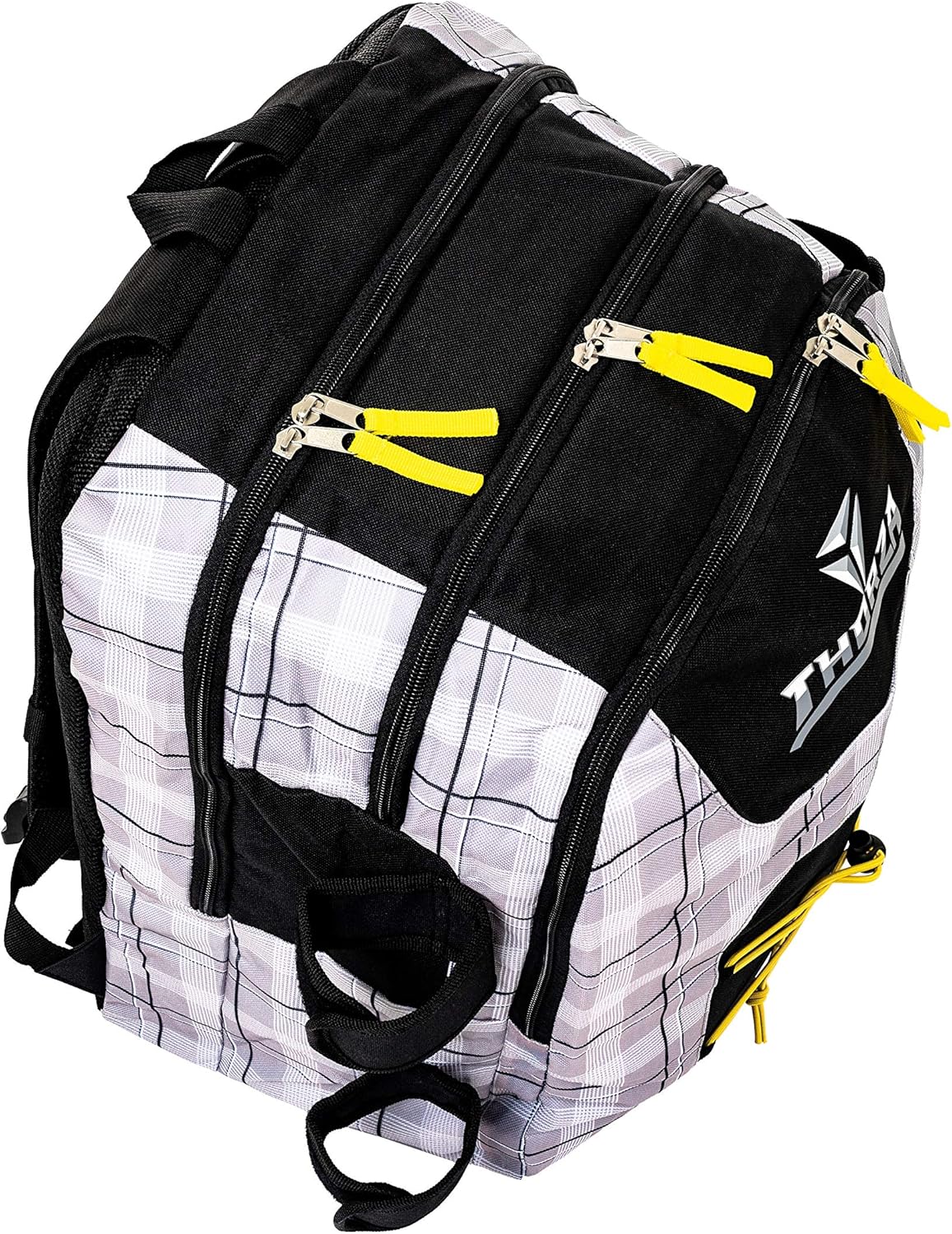 Thorza Lacrosse Backpack with Stick Holder and Multi Pocket Equipment Storage for Gloves, Cleats, Pads, and Goalie Gear - Large Capacity, Game, Travel and Practice Use : Sports & Outdoors