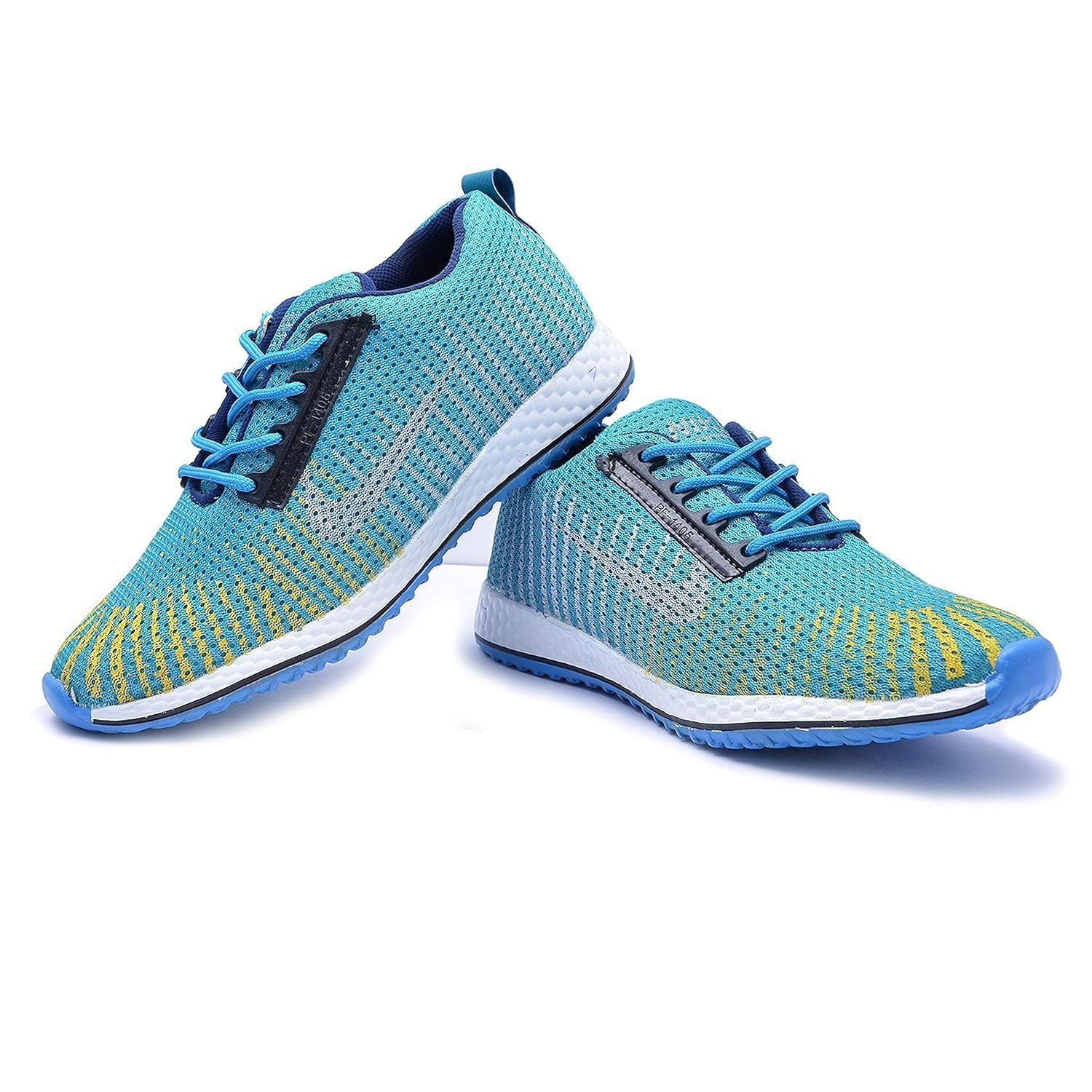 arawali men's sky blue sports/running shoes in new printed pattern.