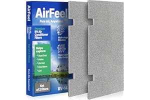 AIRFEEL Premium RV AC Filter Replacement - Triple-Stage Air Filters for Dometic Duo Therm Air Conditioner - 7.5"x14" AC Filters for Camper, Motorhome, Travel Trailer, RV Fifth Wheel Must Haves Parts -2Filters