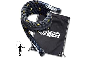 LIBTRIP JZSPORT Weighted Jump Rope, Heavy Jump Rope, Skipping Jumping Rope, Exercise Battle Rope for Fitness, Total Body Work Out, Gym Training to Improve Strength.