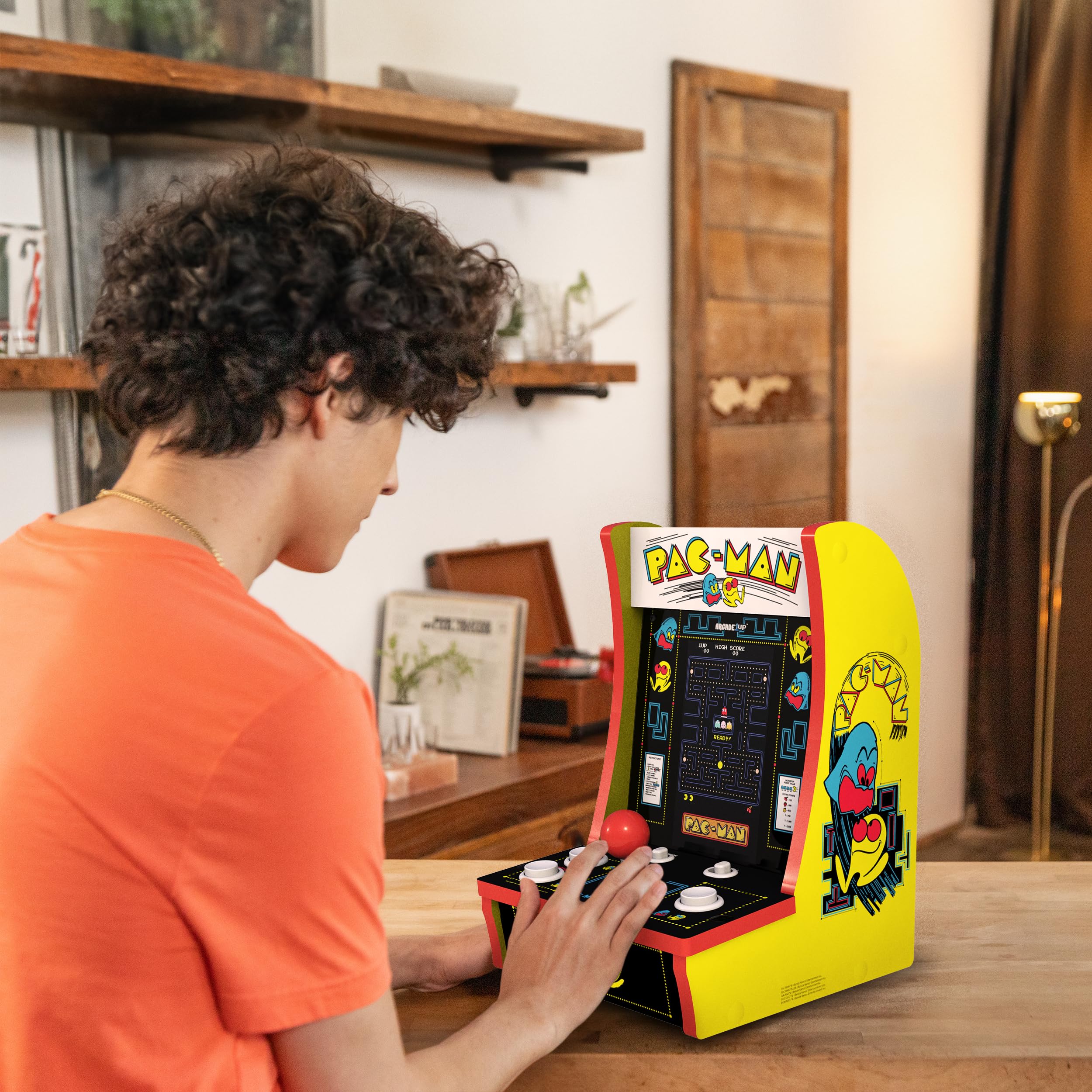 Arcade1Up PAC-Man Countercade 3 Classic Games, Retro Console with 7-inch Screen, Table-top Video Game for Game Room