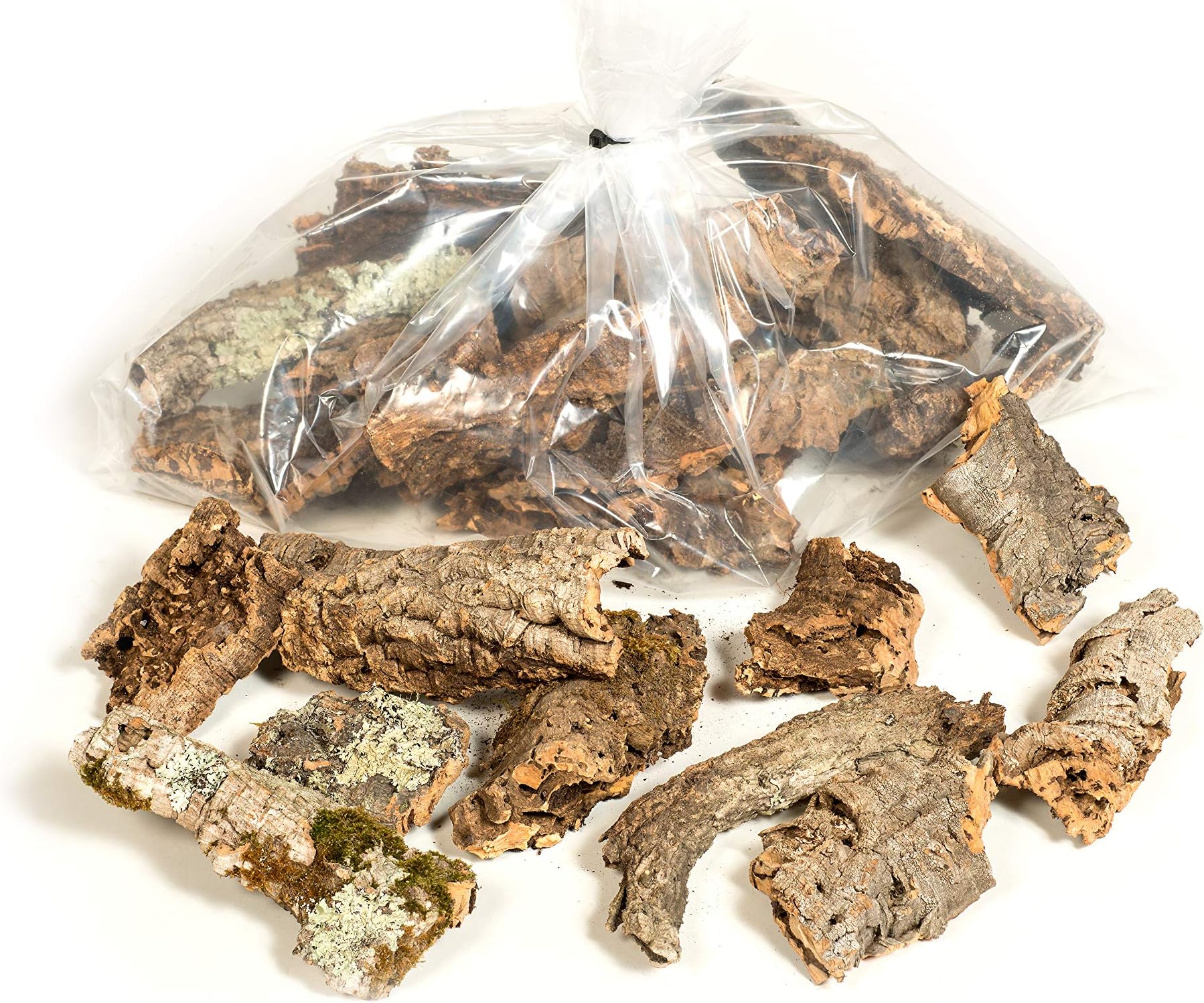 ARA Global 500g/1kg/2kg of Cork Bark pieces (Rodent, Reptile, Decoration, Modelling, Model Railway Scenery) cork wood tree oak (1KG)