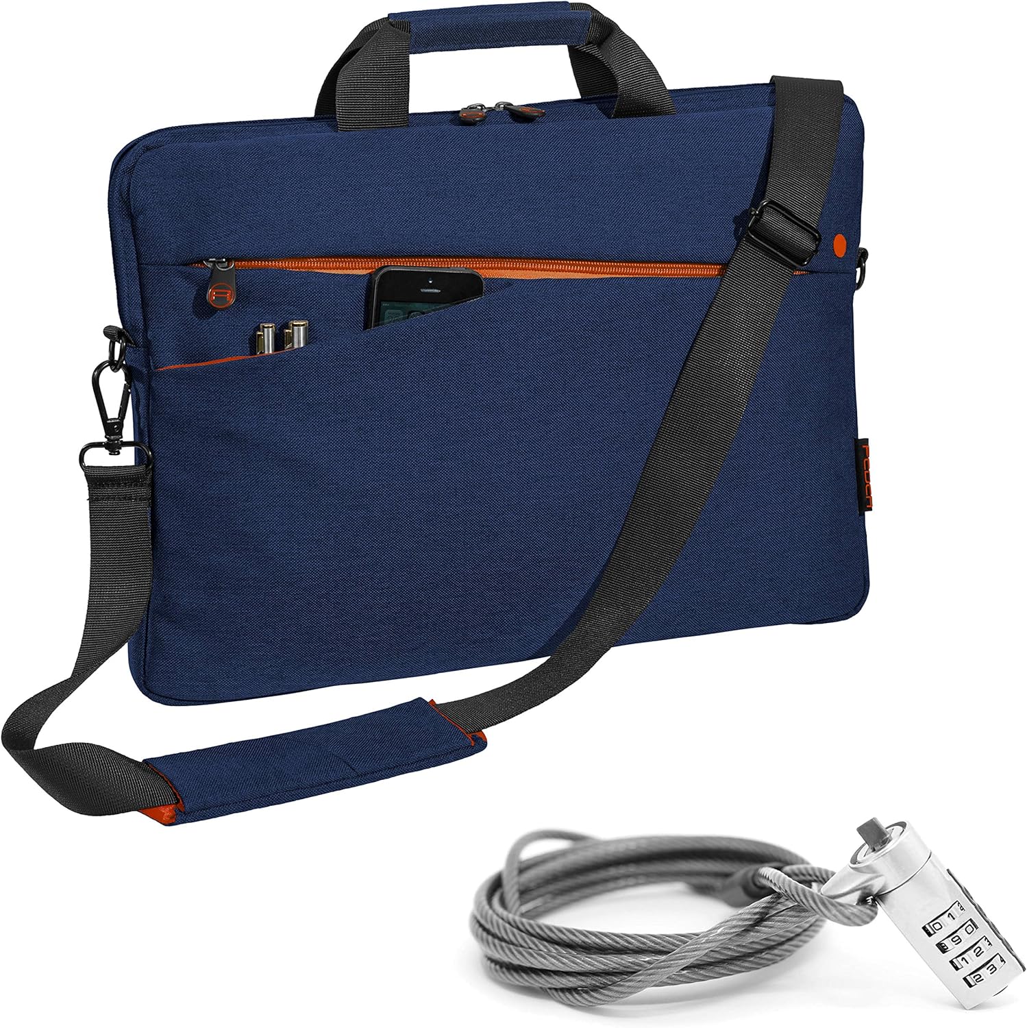 PEDEA Laptop Bag Fashion Bag for notebooks with Screens up to 15.6 inches (39.6 cm); Shoulder Bag with Shoulder Strap incl. Notebook Lock, Blue