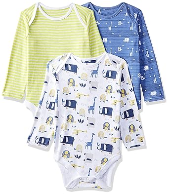 Baby Boys Bodysuit (Pack of 3) (QB321-1_Multicoloured_Tiny Baby)