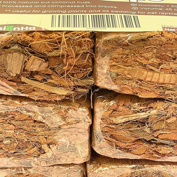 COCONUT CHIPS 6 PACK – COCO HUSK CHIPS FOR PLANTS & REPTILES, COCONUT HUSK SUBSTRATE FOR GARDENING, SNAKE BEDDING, TORTOISE HABITAT, LEOPARD GECKO SUBSTRATE, REPTILE BEDDING, AND REPTISOIL ALTERNATIVE