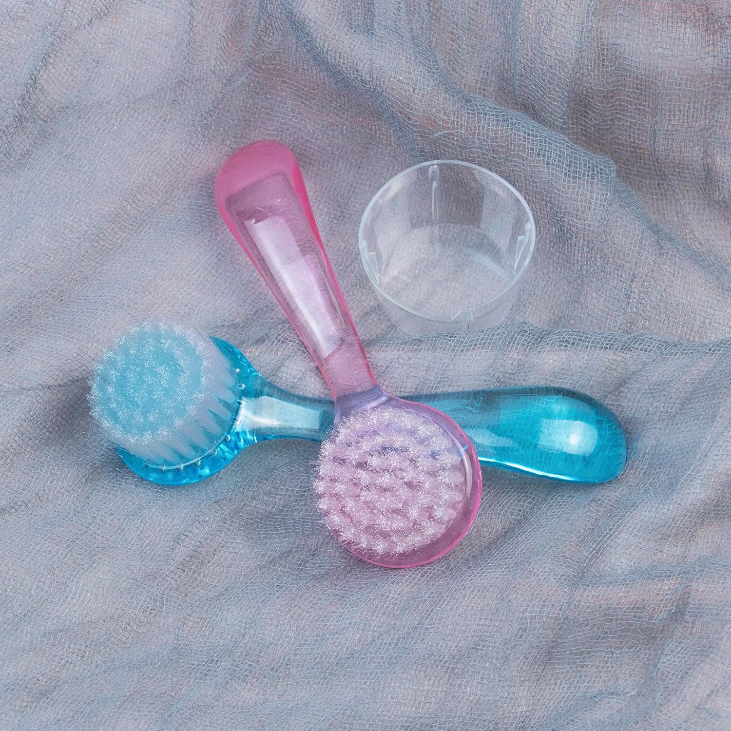AUEAR, 4 Pack Face Brush for Cleansing and Exfoliating Facial Cleaning Brush with Cap for Women and Girls Wash Makeup Massaging: Home & Kitchen