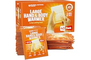 EVERLASTING HEAT XL Hand Warmers & Body Warmers 40 Pairs - Up to 18 Hours of Long Lasting Warmth and Hot Hands - Easy Air Activation for Hands, Body and Feet - TSA Approved