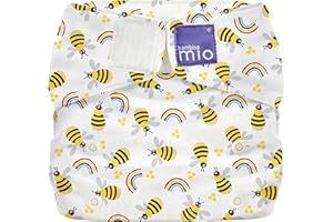 Bambino Mio, Miosolo Classic All-in-One Reusable Cloth Diaper, Adjustable Size, Eco Chemical Free Diaper, Honeybee Hive