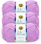 Lion Brand 761-145E 24/7 Cotton Yarn Orchid 100% Mercerized Cotton 185 yd