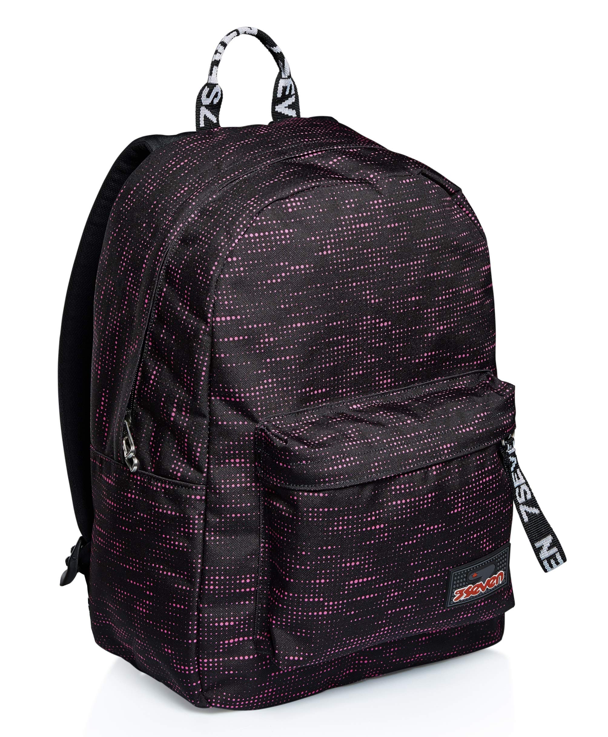 Seven Imusicpack Backpack, Pink, with Stereo Headphones Included, School and Leisure