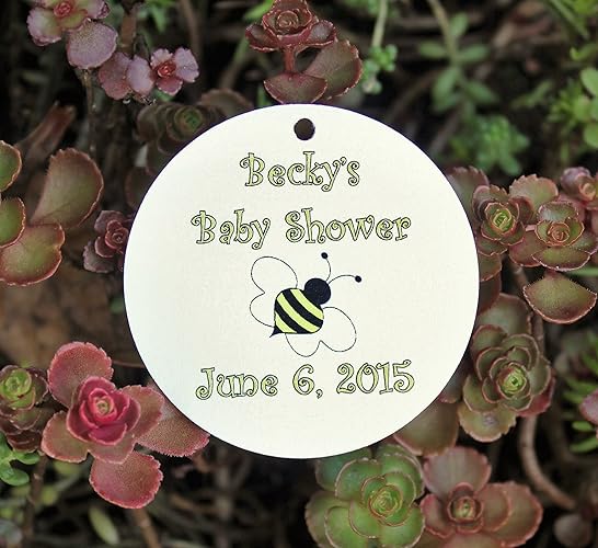 Amazon Com Set Of 10 Bumble Bee Baby Shower Favor Tags Birthday