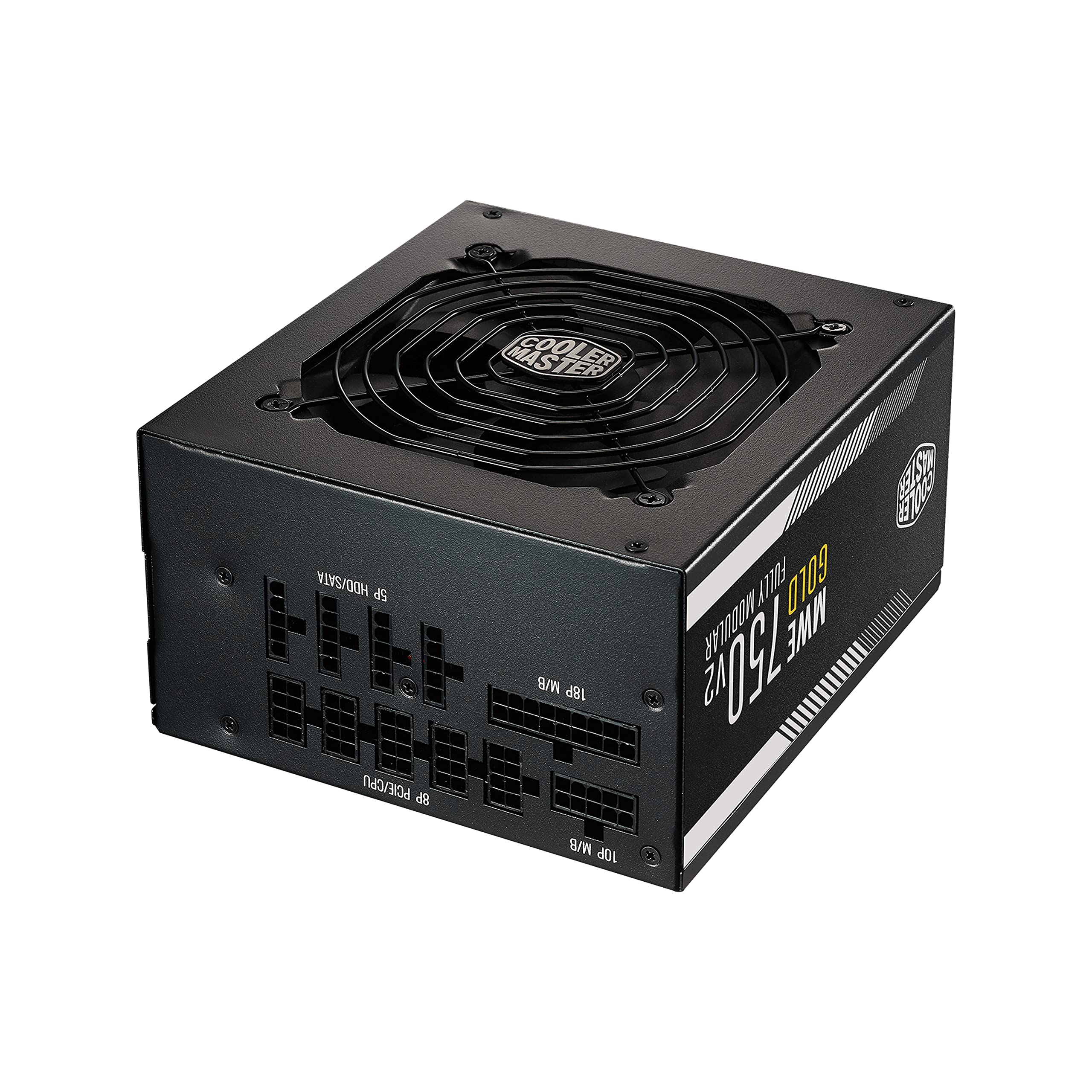 Cooler Master MWE 750 Gold V2, Modulares PC-Netzteil (EU-Stecker), 80 Plus Gold, 750 Watt Netzeil mit Flachkabel, 120mm HDB-Lüfter, Temperaturschwelle 50˚C 5