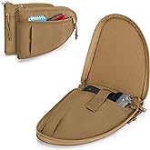 GOBUROS Padded Pistol Cases (2 Packs) with Lockable Zipper, Handgun Bag with Thickened Velvet Lining for Gun Storage and Transport