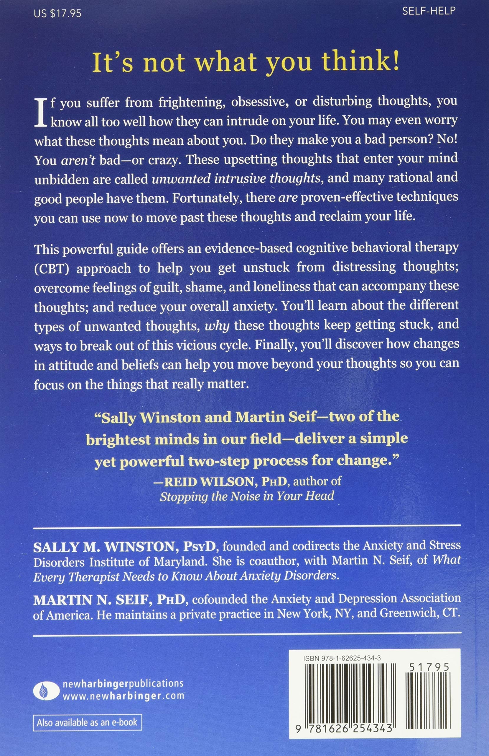 Overcoming Unwanted Intrusive Thoughts: A CBT-Based Guide to Getting Over Frightening, Obsessive, or Disturbing Thoughts Overcoming Unwanted Intrusive Thoughts: A CBT-Based Guide to Getting Over Frightening, Obsessive, or Disturbing Thoughts Paperback Audible Audiobook Kindle Spiral-bound