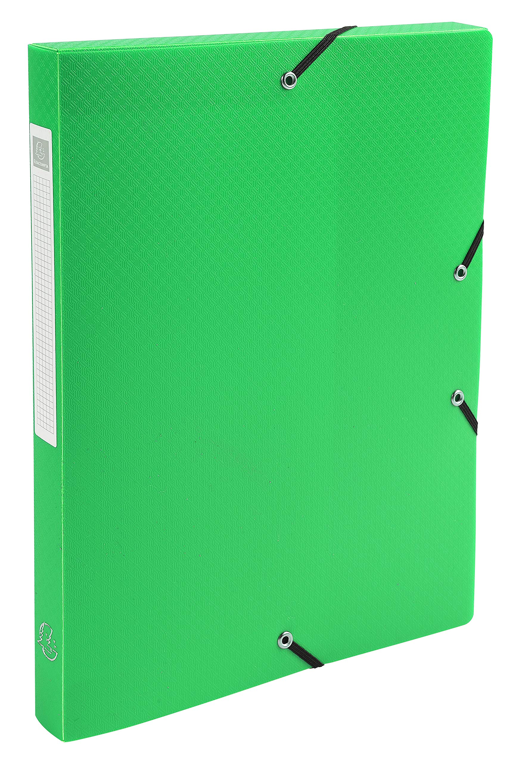 Exacompta - Ref 59613E - Exabox PP Filing Box - 250 x 330mm in Size, Suitable for A4 Documents, 25mm Spine, Opaque Polypropylene, Spine Label - Light Green
