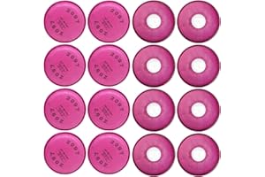 YINGORRS 16PCS(8Pack) 2097 Respirator Filters, 2097 Replacement Filters Cotton Installed on 6200, 6800, 6502, 7502 Respirator Body Use for Epoxy Resin, Organic Vapor, Asbestos, Dust, Paint