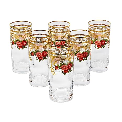 Amazon.com: glazze Crystal aly-066-gl Alya Oro Conjunto de 6 ...