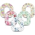 ExpressionMed - Adhesive Patches for Omnipod (Pack of 5) - Made in The USA, Waterproof, Non-Fraying, Pre-Cut CGM Sensor Tapes (Pastel Flowers Variety Pack)