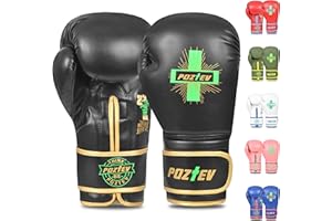 POZTEV Boxing Gloves for Men & Women Professional Workout Gloves for Sparring, Heavy Bag Training - Muay Thai Focus Mitts Punching Bag Ideal for MMA & Kickboxing Gloves