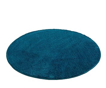 Gozze Mikrofaser Badteppich Rund 110 Cm Durchmesser Rio Petrol 1025 54 110000 Amazon De Kuche Haushalt