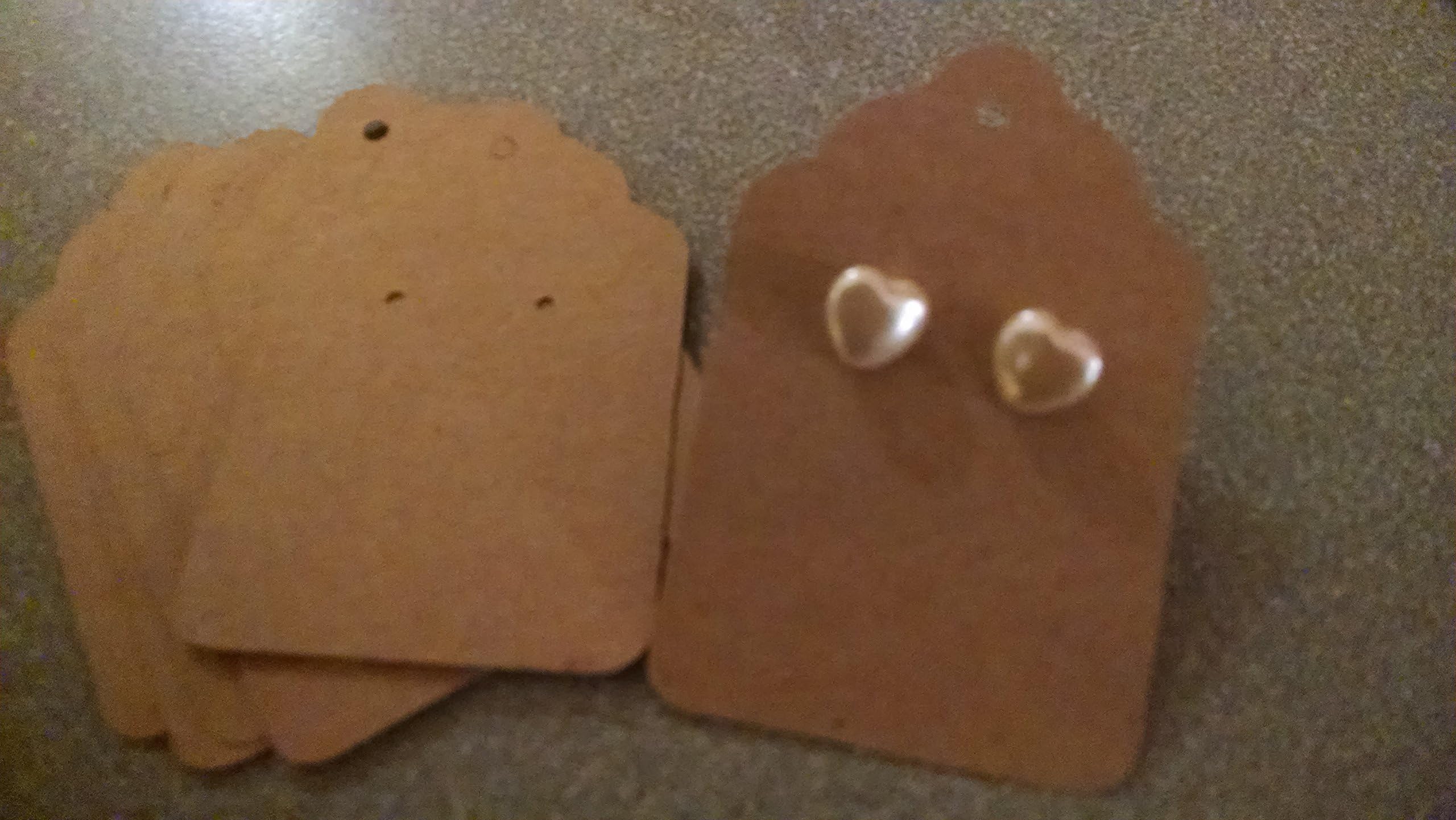 Kraft Scalloped Earring Tag Cards - Small