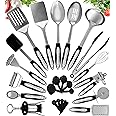 Home Hero Stainless Steel Kitchen Cooking Utensils - 25 Piece Kitchen Utensil Set - Nonstick Kitchen Utensils Cookware Set wi