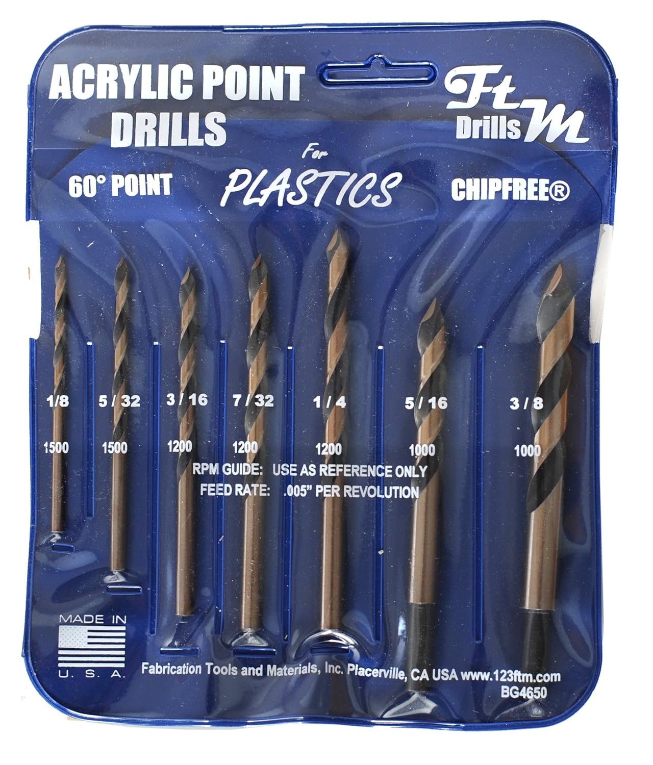 Drill Bits for Plastic (Acrylic 
